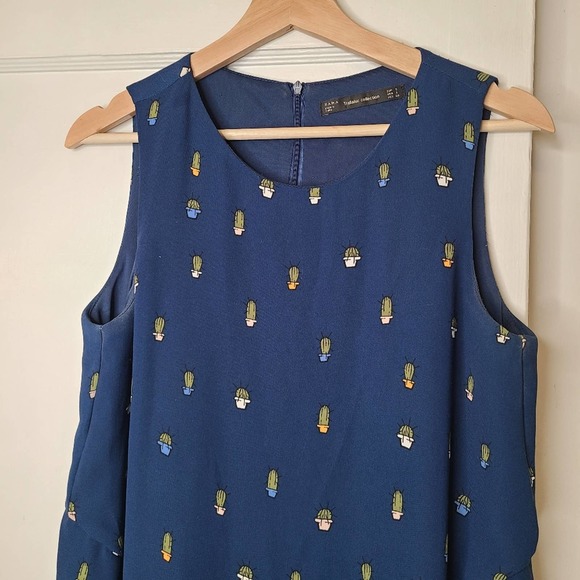Zara Trafaluc Cactus Succulent Print Romper - Picture 7 of 8